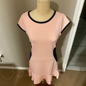 Peach and black adorable dress